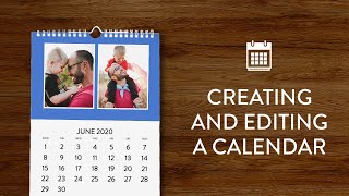 Creating and editing a calendar in Snapfish [upl. by Aidualk]