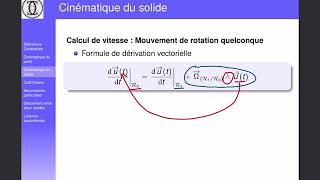 Cinématique 1  formule de dérivation vectorielle [upl. by Marciano]