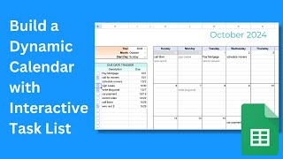 Build a DYNAMIC CALENDAR in Google Sheets without Complicated Formulas [upl. by Stouffer390]