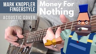 Money For Nothing  Dire Straits acoustic cover open G with tabs [upl. by Duax]