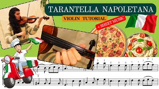 quotTarantella Napoletanaquot Violin Tutorial  with sheet music and playalong [upl. by Gilmour40]