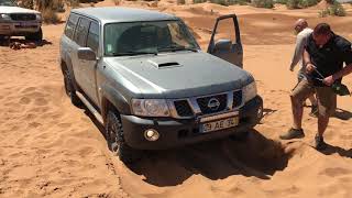 Nissan GU Patrol got bogged in sand [upl. by Sou]