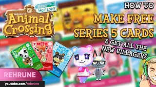 HOW TO MAKE YOUR OWN SERIES 5 AMIIBOSCARDS ANIMAL CROSSING NEW HORIZONS  GET RAYMOND amp MORE [upl. by Namor]