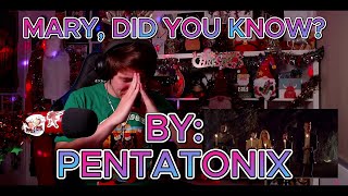 SO POWERFUL AND MOVING Blind reaction to Pentatonix  Mary Did You Know [upl. by Aurita]