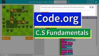 Codeorg Changing Variables with Bee Part 1 Answer Explained Course F Lesson 9  Express Lesson 20 [upl. by Noeruat]