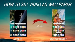 Video Wallpaper In Lock Screen And Home Screen  How To Set Video Wallpaper In Your Smartphone 2024 [upl. by Oruasi]