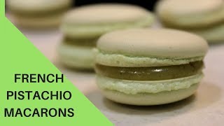 French Pistachio Macarons  CookWithAgne [upl. by Nylkoorb]