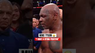 quotI have a biting fixationquot Mike Tyson on why he was biting his glove 😂 via Netflix PaulTyson [upl. by Ibib746]