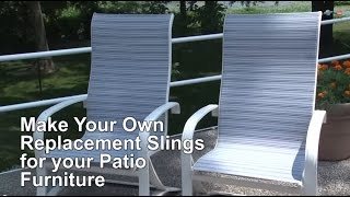 Replacement Sling Cover for Patio Furniture  Make Your Own [upl. by Enyrhtak]