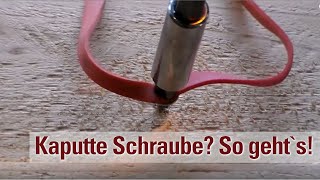 Kaputte Schraube rausdrehen  ohne Ausbohren  Schraube geht nicht raus [upl. by Benedick723]