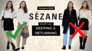 Sézane Autumn Haul  Review and Try On  10 Neutral Autumn Outfit Ideas [upl. by Resay660]