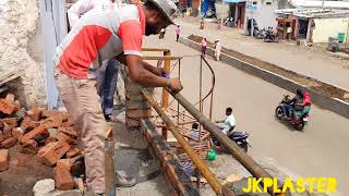 Parapet Wall Techniques1st Floor ParapetElevation Design Brickwork with Steel pipelparapet [upl. by Oilisab397]