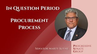 Senator Klyne asks about the procurement process  October 22 2024 English feed [upl. by Claud]