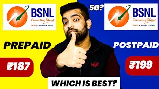 BSNL Prepaid Vs Postpaid ⚡️ Recharge Plans 5G Speed Test Network [upl. by Enawtna]