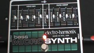 ElectroHarmonix Bass Micro Synth reissue pedal demo on bass [upl. by Sitarski]