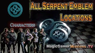 Resident Evil 6  All Serpent Emblem Locations  All Characters Heirlooms Trophy  Achievement [upl. by Dorie]