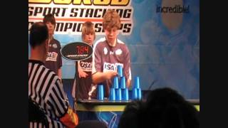 World Record Sport Stacking Relay 363 1272 [upl. by Ariayek]