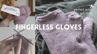 FREE Fingerless Gloves pattern  quick 1day gift knit potential [upl. by Saenihp]