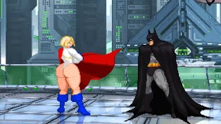 POWER GIRL vs BATMAN  High Level Gameplay  Mugen [upl. by Patin93]