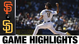 Giants vs Padres Game Highlights 92321  MLB Highlights [upl. by Yentnuoc842]