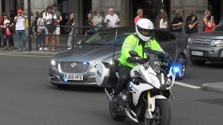 Special Escort Group SEG Motorcade Prime Minister in London [upl. by Kerrin671]