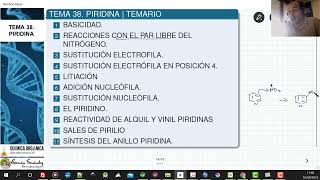 TEMA 38 PIRIDINA  TEMARIO [upl. by Bocock]