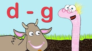 Learn Words D  G with the Word Worm  Toddler Fun Learning [upl. by Ssor]