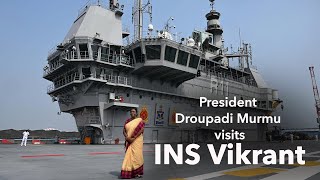 President Droupadi Murmu visits INS Vikrant [upl. by Valdis]