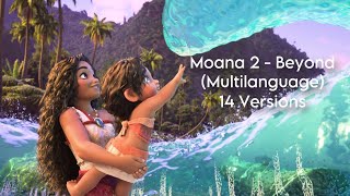 Moana 2  Beyond MultilanguageEnd Credit Version  14 Versions [upl. by Plotkin441]