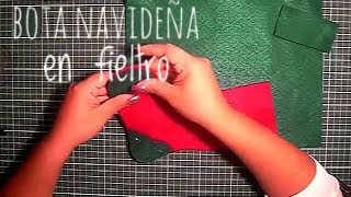 Bota Navideña en Fieltro  Manualidades Navidad [upl. by Eniad]