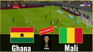 Mali vs Ghana en direct Éliminatoires de la Coupe du monde Simulation de football Gameplay PC [upl. by Steele]