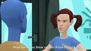 Dark Caillou Blows Up Bar Kępa Potocka And Gets Grounded [upl. by Floris175]