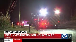 BREAKING Crews investigate Mountain Road fire in Suffield [upl. by Yendor712]