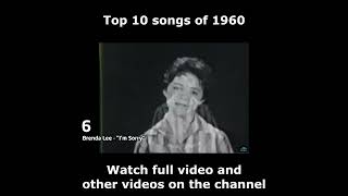 Top 10 songs of 1960 [upl. by Banwell399]