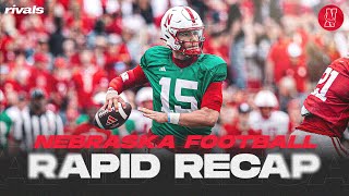 Analysis of Nebraska footballs spring game Dylan Raiolas performance  Rapid Recap [upl. by Ttayh678]