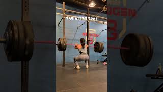 Front Squat 265lb 1202kg 크로스핏 역도 weightlifting [upl. by Niemad]