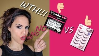 MAGNETIC EYELASHES VS GLUE ON LASHES  مقارنة بين الرموش المغناطيسية والرموش بالغراء [upl. by Merdith]