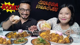 SPICY CHICKEN CURRY EATING CHALLENGE ChabdaNgaojei  Yen Thongba chaba hanba tanaba manipuri [upl. by Ialokin]