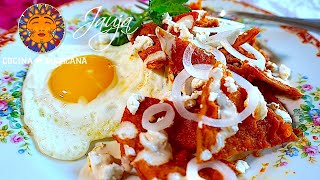 Chilaquiles Rojos con Epazote ¡Mejores Que Nunca [upl. by Greenwood]