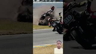 😱 HUGE Motorcycle CRASH AT DAYTONA INTERNATIONAL RACEWAY shorts [upl. by Ydnys]