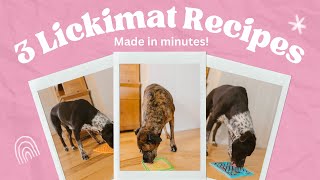 3 Easy Lickimat Recipes Dog Enrichment Idea [upl. by Glassco184]