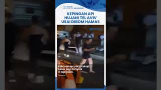 Kepingan Api Beterbangan di Tel Aviv seusai Bom Brigade Al Qassam Meledak 1 Orang Tewas [upl. by Adnav]