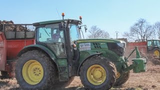 Epandage fumier  John Deere amp Sodimac x2  ETA Agri Tantel [upl. by Elyl]