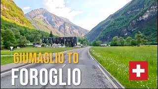 Driving in Switzerland 🇨🇭 from Giumaglio to Foroglio Waterfall in May 2023 [upl. by Notsecnirp]