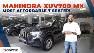 Mahindra XUV700 MX 7 Seater Walkaround  Most Affordable Variant  Rs 1499 Lakh  CarWale [upl. by Aleira]