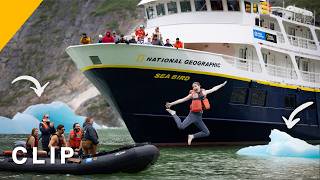 Taking a Polar Plunge Among ICEBERGS in Alaska [upl. by Nosyt717]