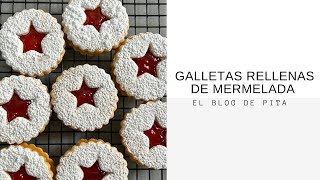 Galletas Rellenas de Mermelada  Galletas Navideñas El Blog de Pita [upl. by Hogue302]