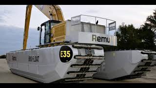 REMU Big Float amphibious excavators [upl. by Anivlis]