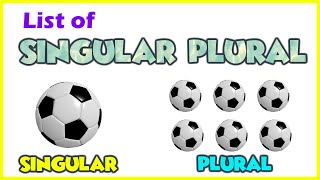 Learn English  50 List of Singular and Plural Nouns  English Vocabulary for Kids  AAtoonsKids [upl. by Kikelia690]