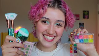 ASMR Doing Your Summer Makeup ☀️ layered sounds whispered personal attention pampering you [upl. by Enellij]